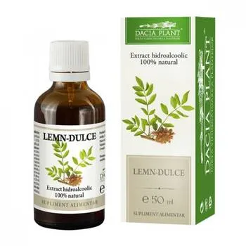 Tinctura de lemn dulce, 50ml, Dacia Plant