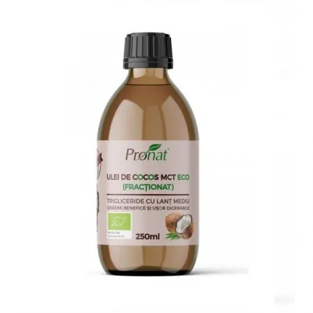 Ulei de cocos MCT bio, 250 ml, Pronat