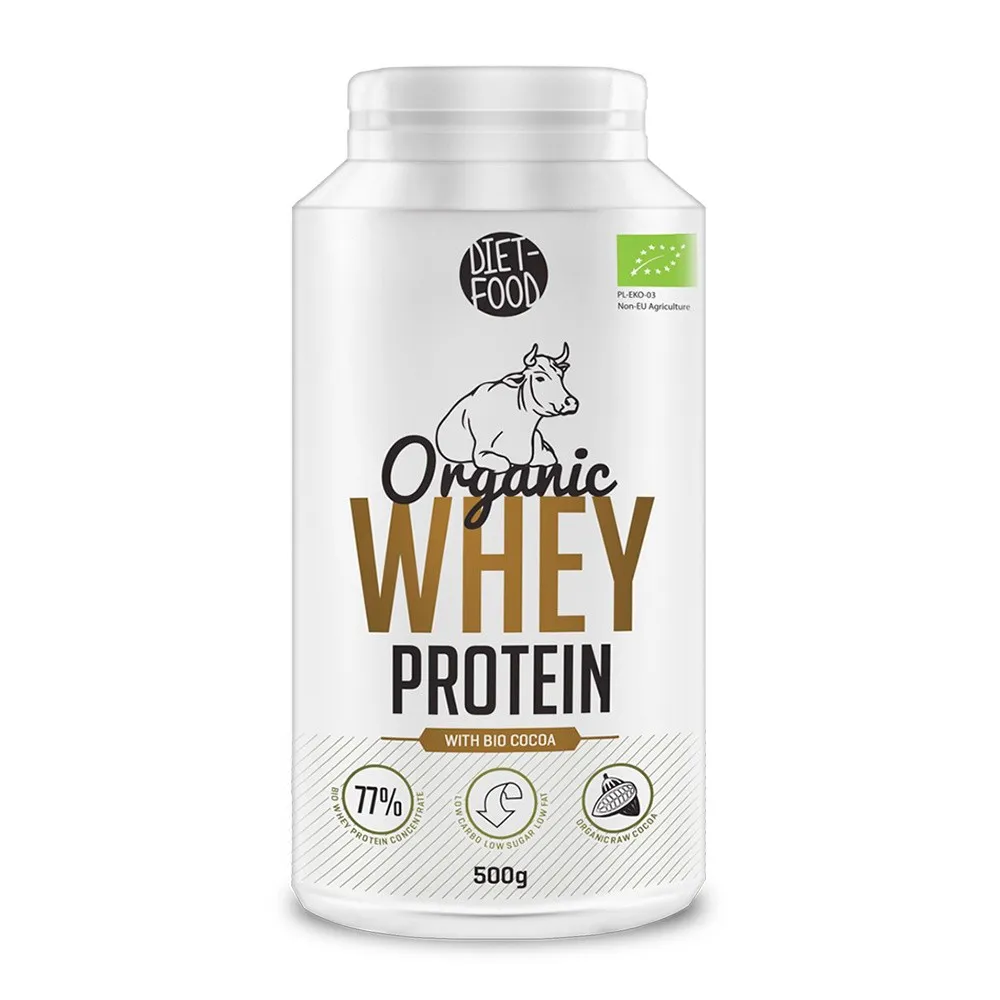 Bio Proteina din zer+cacao+stevia (500g), Diet-Food