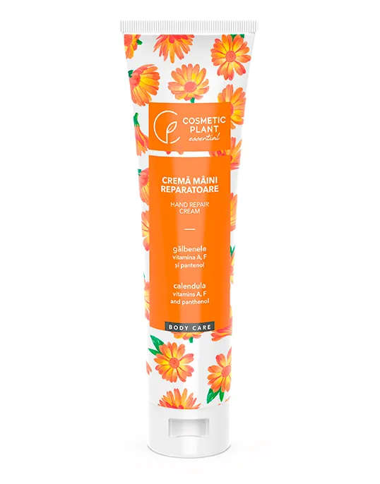 Crema de maini reparatoare cu galbenele, vitaminele A,F si pantenol, 150 ml, Cosmetic Plant