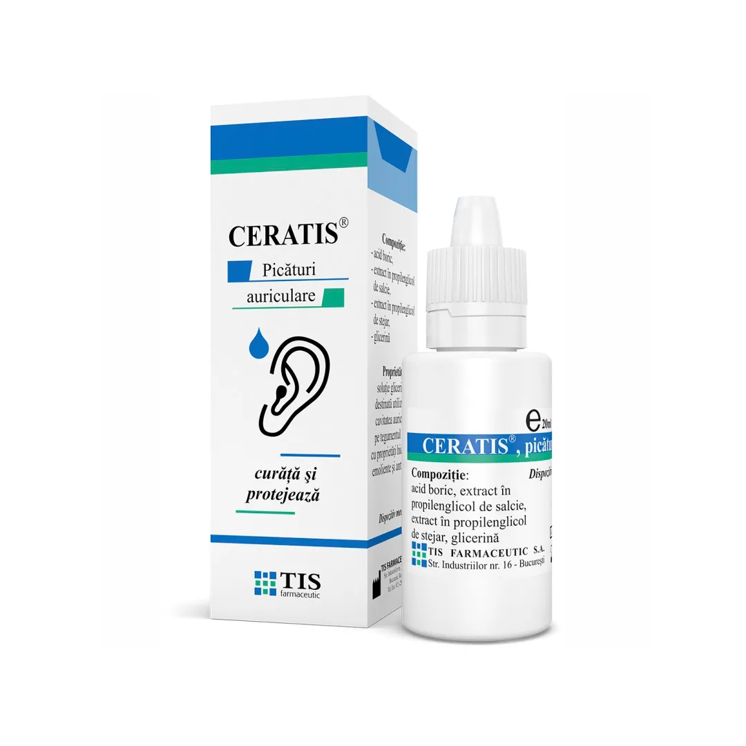 Ceratis picaturi auriculare, 20 ml, Tis Farmaceutic