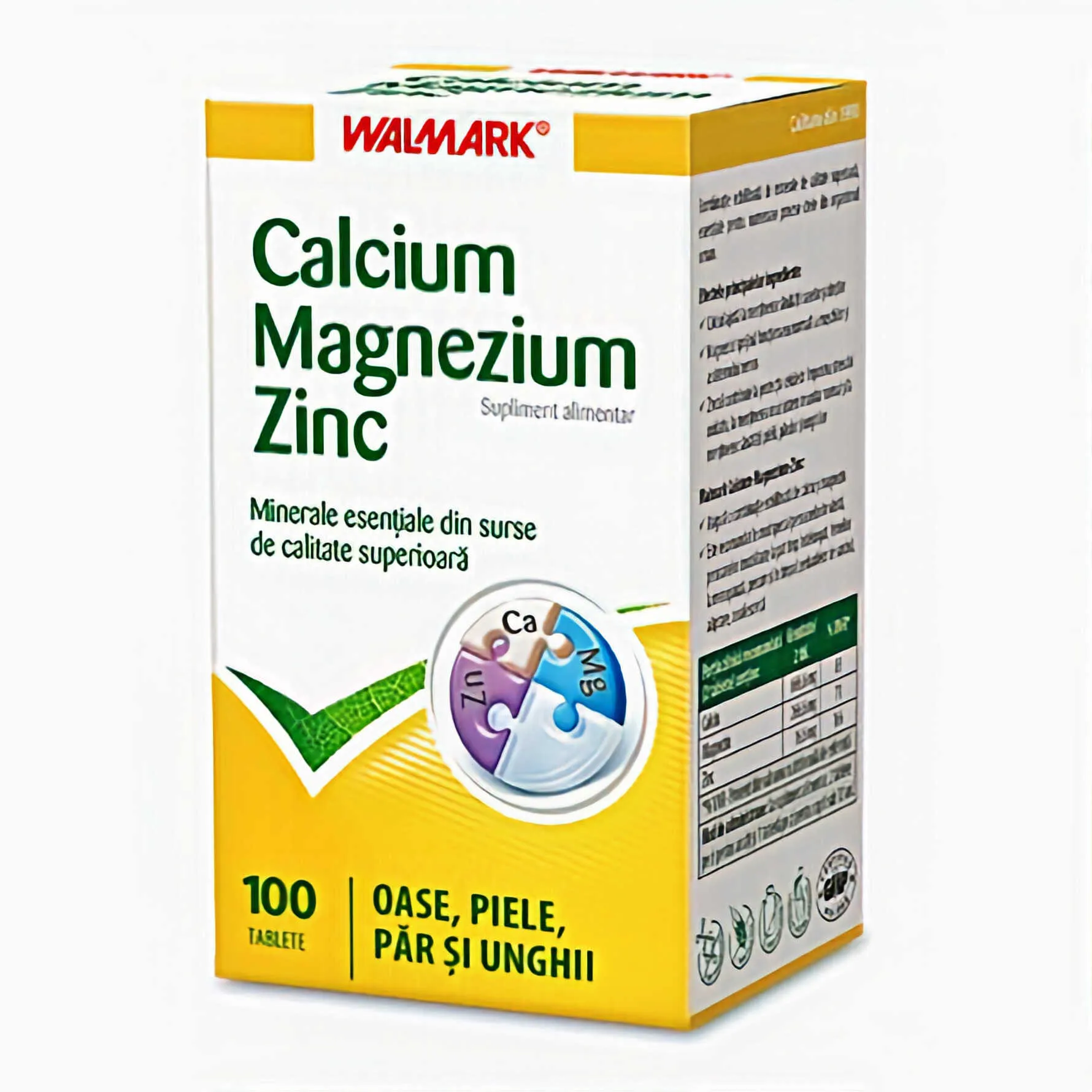 Calciu, magneziu, zinc x 100 comprimate (Walmark)