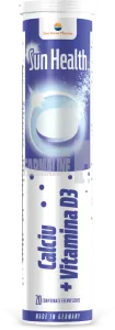 Sun Health Calciu + Vitamina D3 20 comprimate efervescente