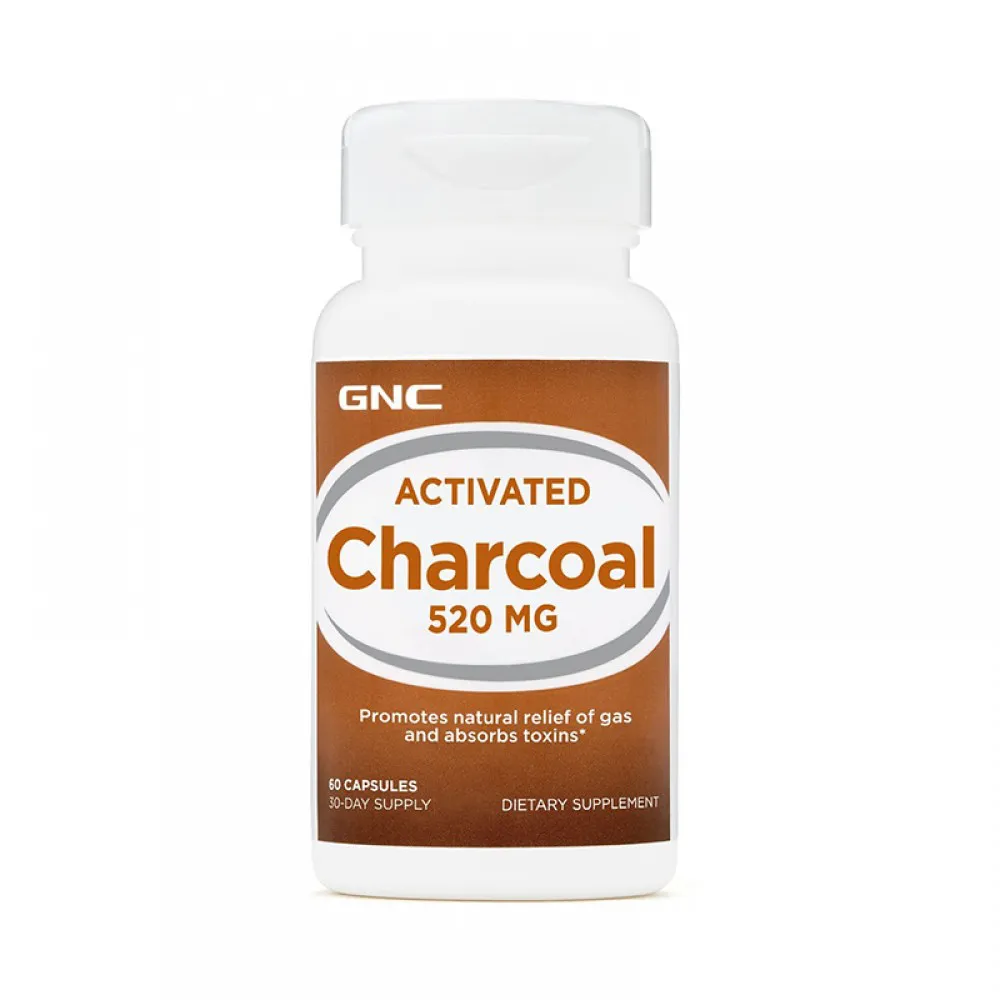 Carbune activ 520 mg (60 capsule), GNC