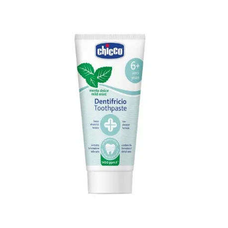 Chicco Pasta de dinti cu fluor si aroma de menta delicata, 50 ml, 6 ani+