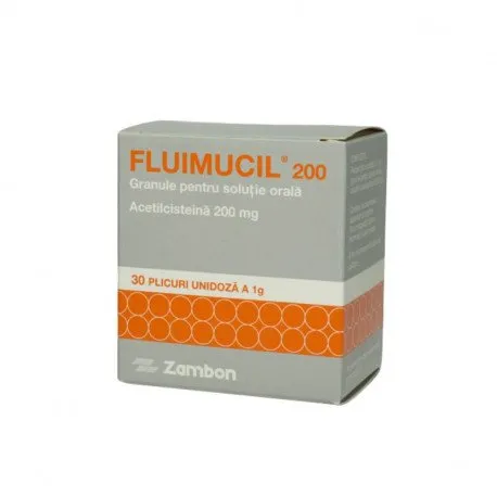 Fluimucil 200mg, 30 plicuri