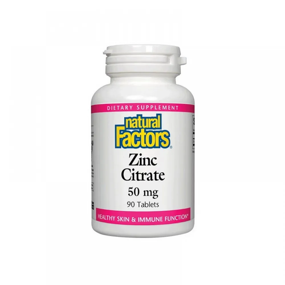 Zinc Citrate 50 mg (90 tablete), Natural Factors
