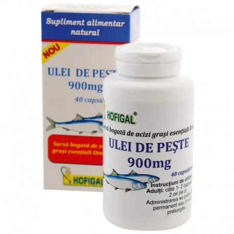 Ulei de peste 900 mg, 40 capsule moi