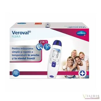 Termometru 2 in 1 pentru frunte si ureche Veroval, 1 bucata, Hartmann