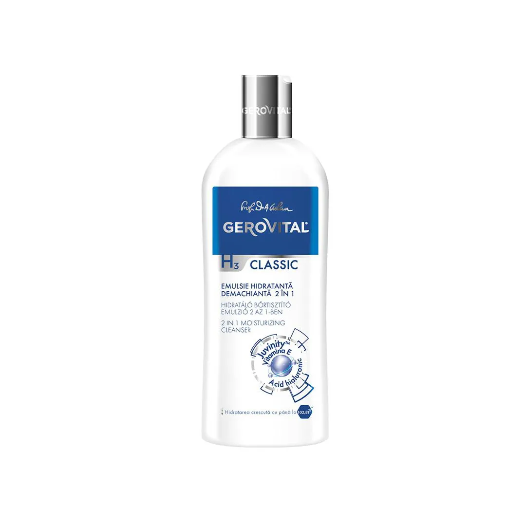 Emulsie Hidratanta Demachianta 2 in 1, Gerovital H3 Classic, 200 ml