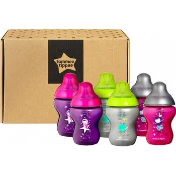 Set biberoane ONL 0 luni+ Multicolor, 6 x 260ml, Tommee Tippee