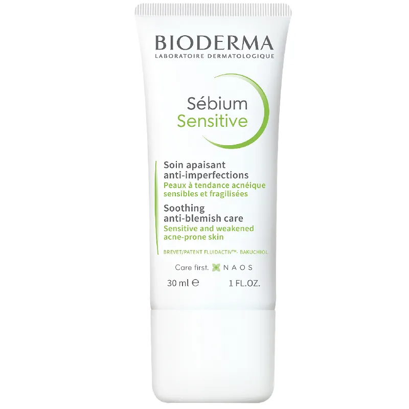 BIODERMA Sebium Sensitive Crema piele acneica, 30 ml