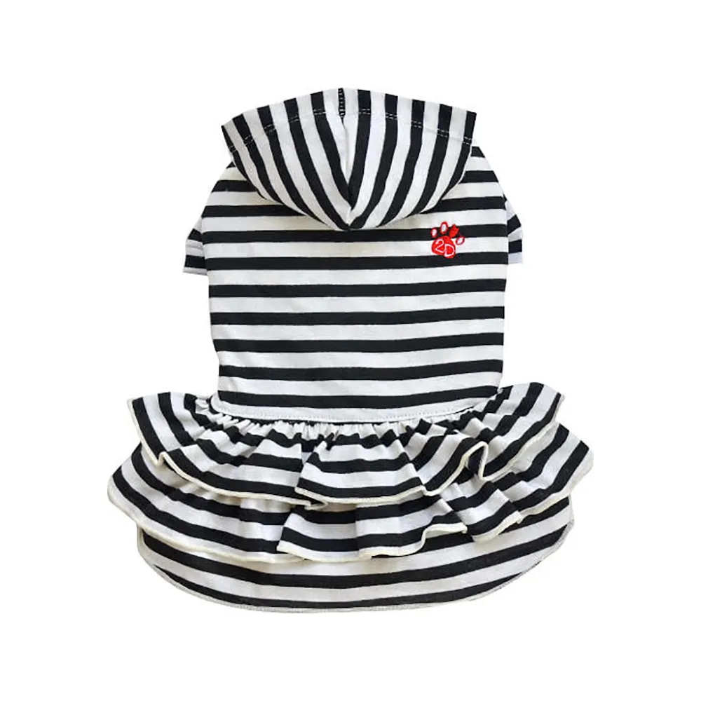 Rochita cu gluga alb-negru - Mar XL