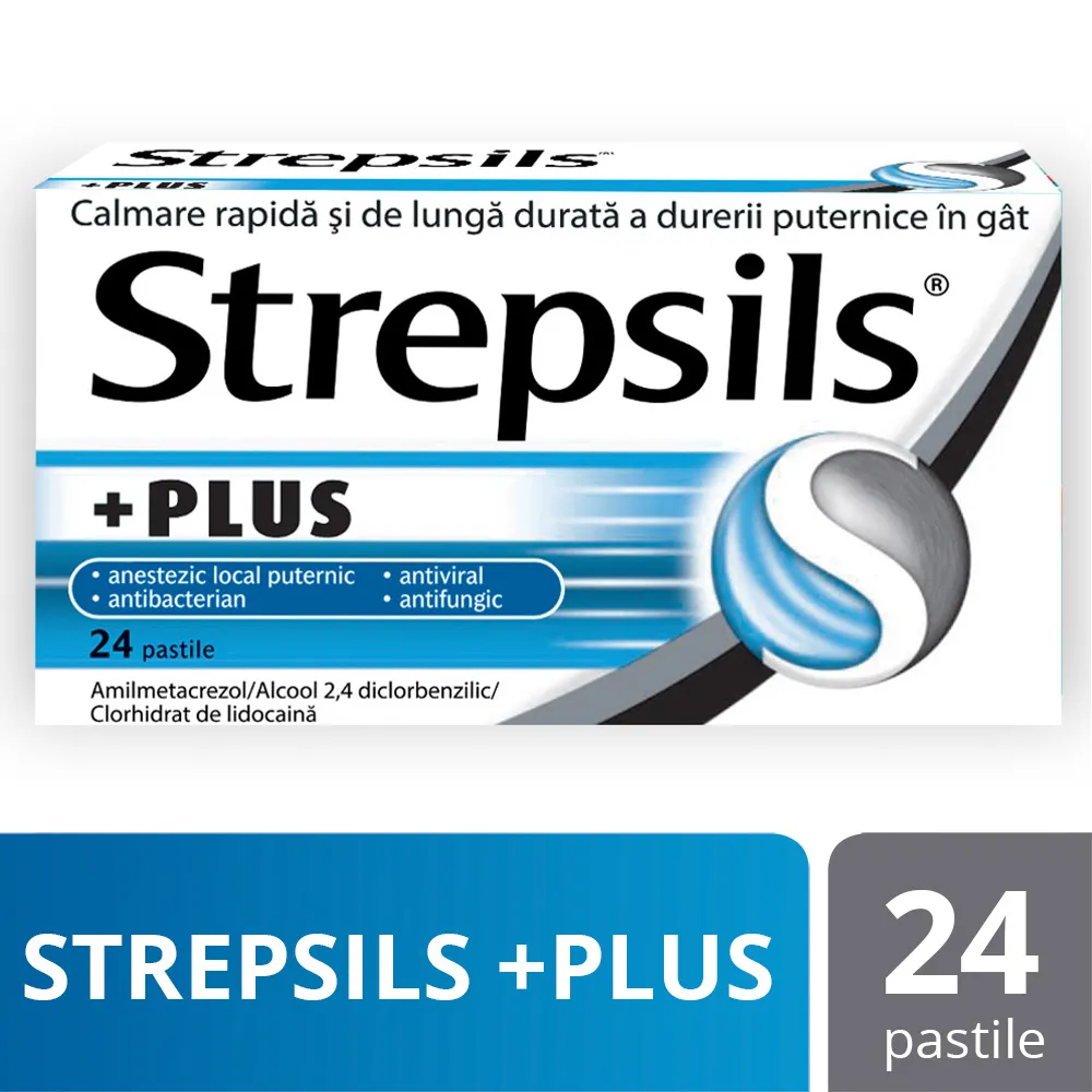 Strepsils Plus 24 comprimate