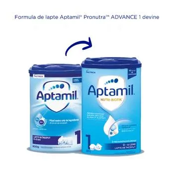 Lapte praf Aptamil NUTRI-BIOTIK 1 pentru 0-6 luni, 800g, Nutricia