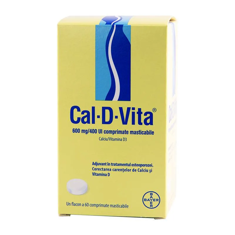 Cal-D-Vita, 60 comprimate masticabile, Bayer