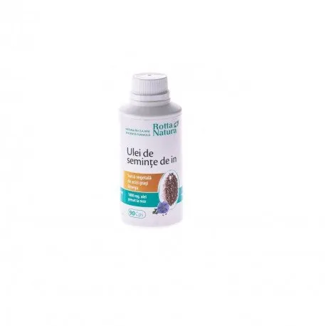 Ulei de seminte de in 1000 mg, 90 capsule, Rotta Natura