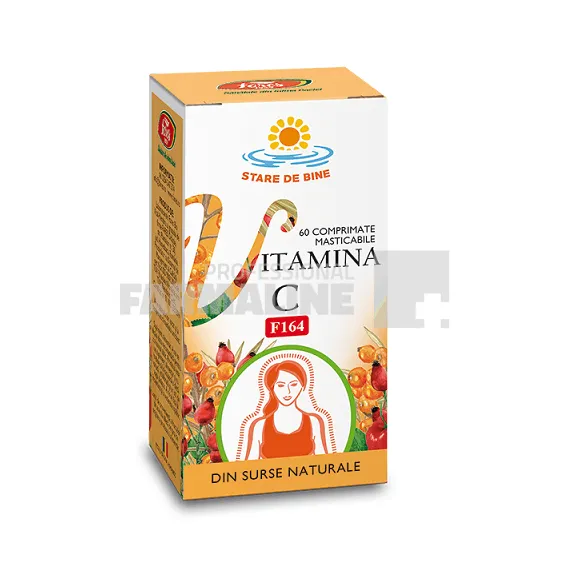 Vitamina C naturala 60 comprimate masticabile