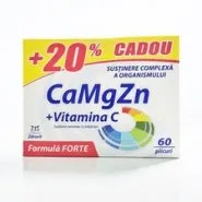 Ca, Mg, Zn, Vitamina C forte x 60 plicuri + 20% cadou (Zdrovit)