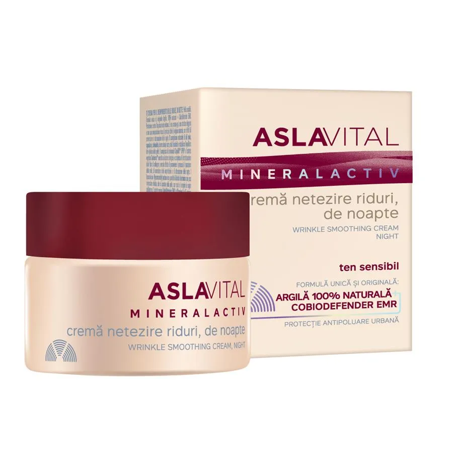Crema netezire riduri de noapte Mineralactiv, 50 ml, Aslavital 157