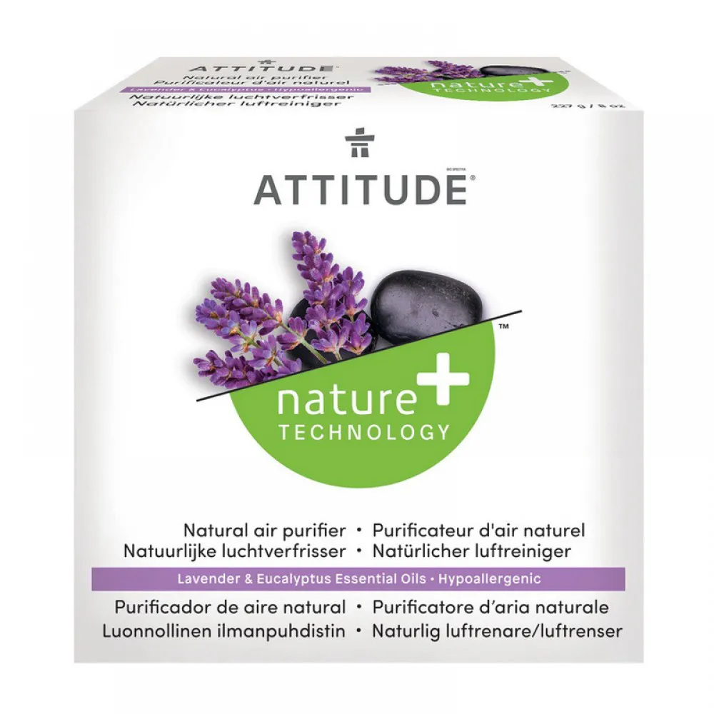 Purificator de aer, cu uleiuri esentiale din eucalipt si lavanda (227 grame), Attitude