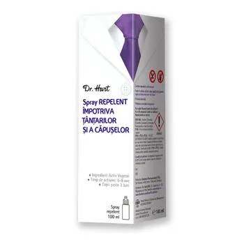 Dr.Hart Spray repelent impotriva tantarilor si a capuselor, 100ml