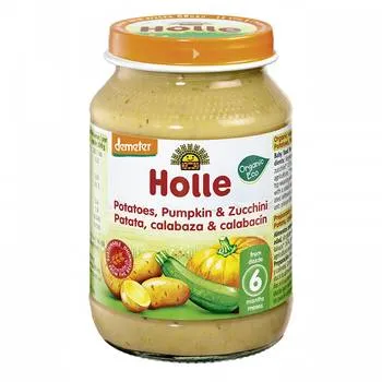 Piure din zucchini, dovleac si cartofi, 190g, Holle Baby Food