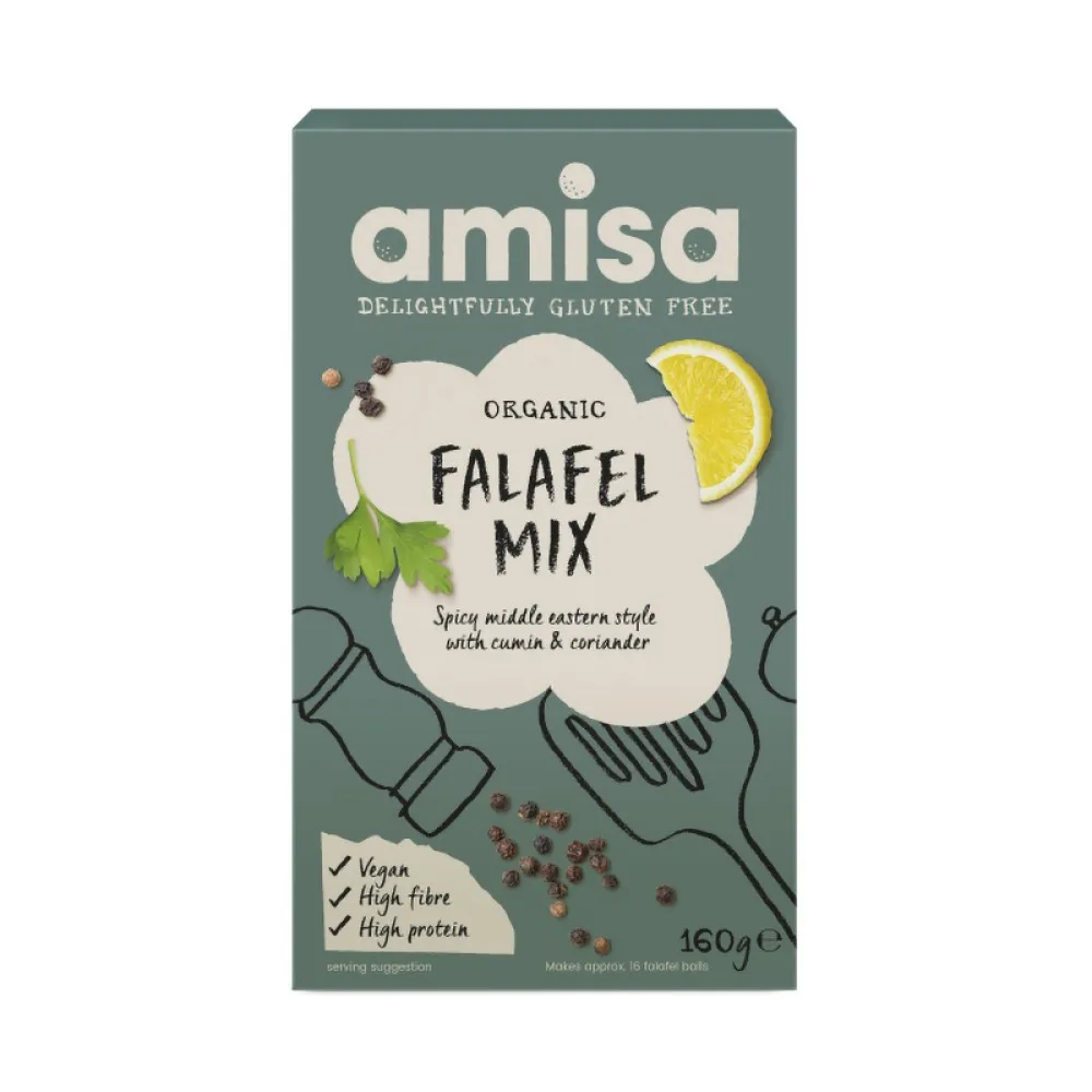 Mix pentru falafel fara gluten bio (160 grame), Amisa