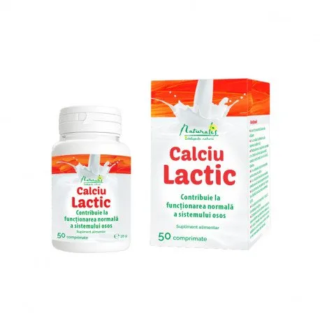 Naturalis Calciu lactic, 50 comprimate