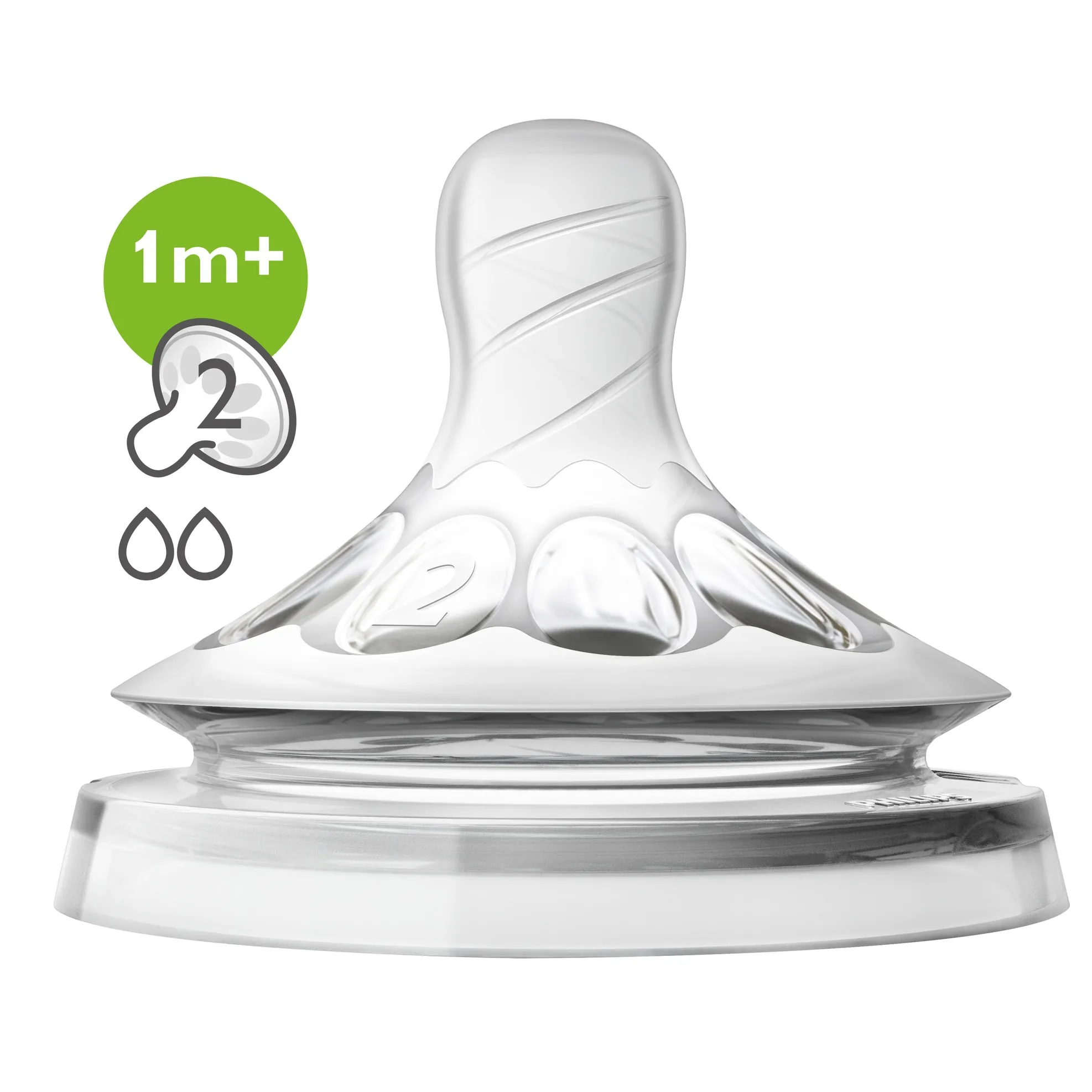 AVENT Tetina Natural, 1 luna, SCF042/27, 2 bucati, debit adaptat la nevoile bebelusului