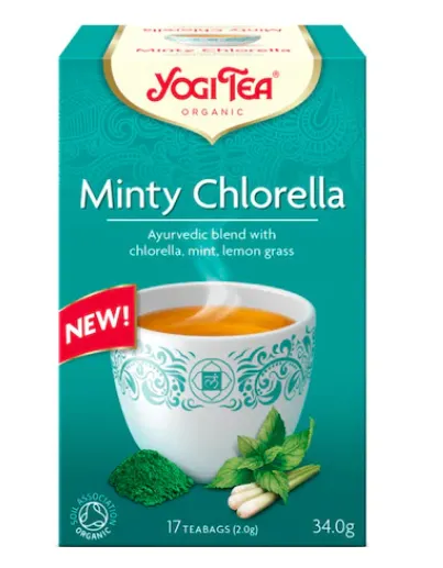 Ceai Eco cu menta si chlorella 17 pl (YogiTea)