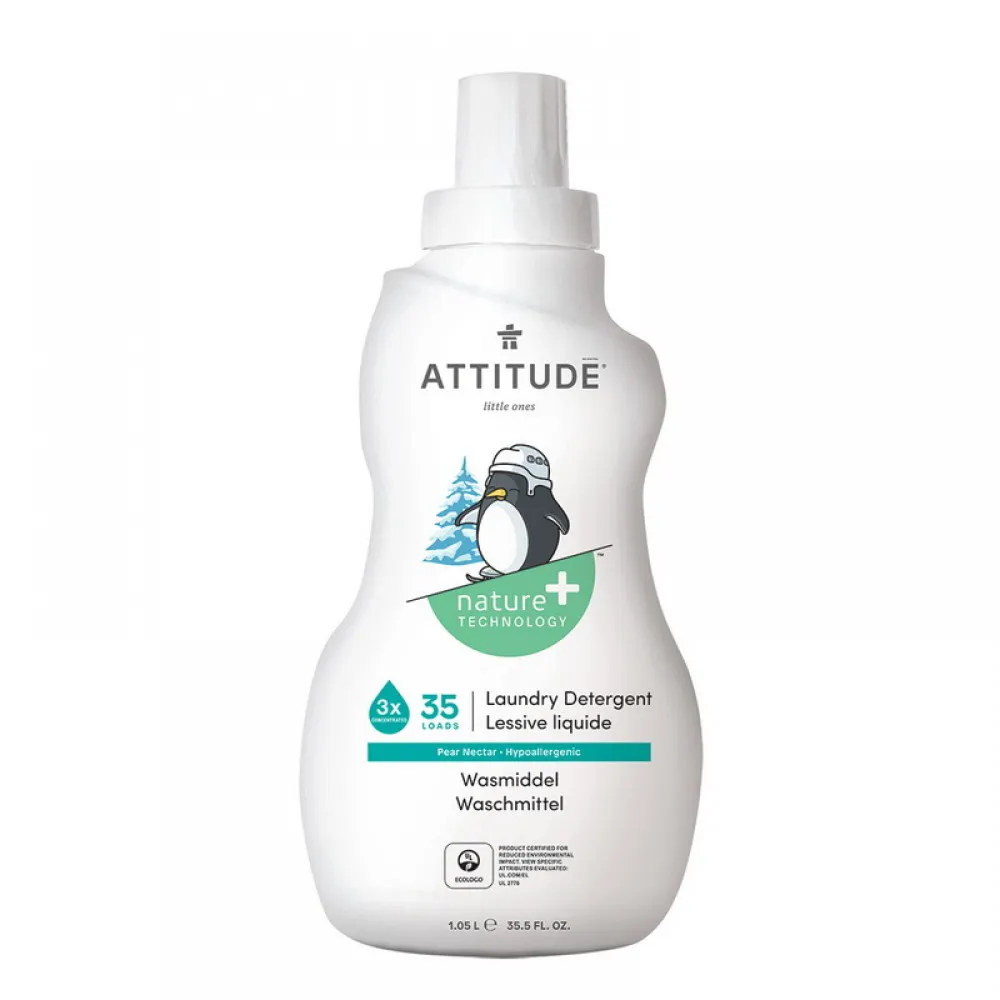 Detergent lichid pentru rufele bebelusilor, 35 spalari, nectar de pere (1050 ml), Attitude