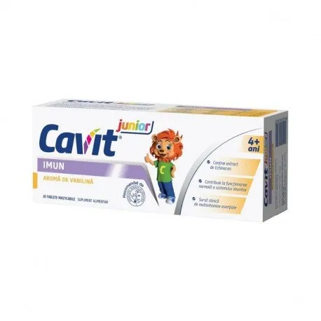 Cavit junior Imun vanilie, 20 tablete masticabile