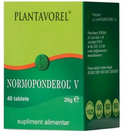 Normoponderol V, 40 tablete, Plantavorel