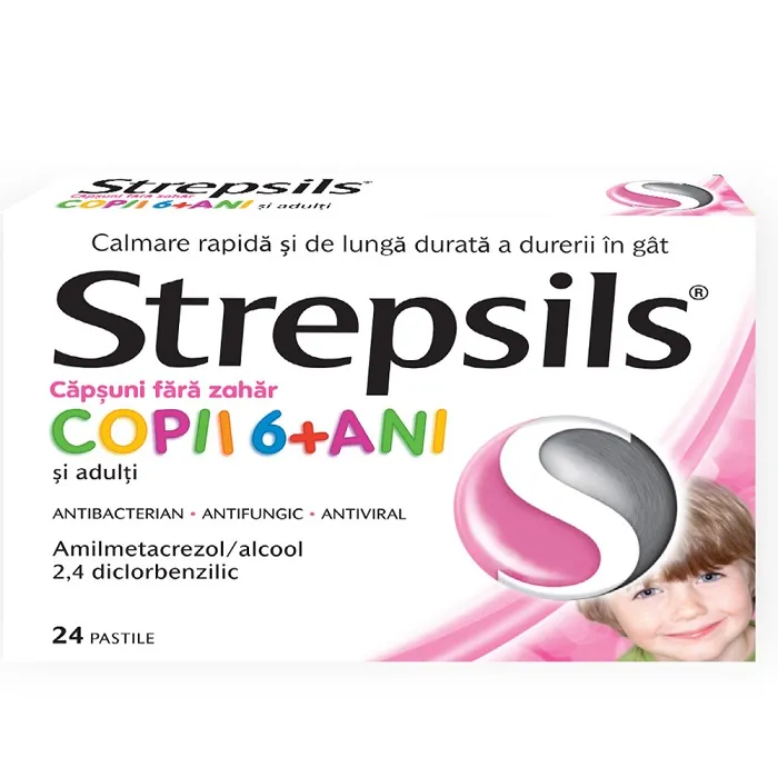 STREPSILS CAPSUNI FARA ZAHAR x 24