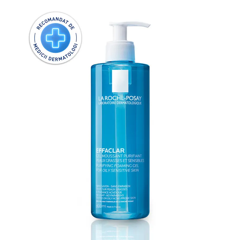 LA ROCHE POSAY EFFACLAR GEL SPUMANT DE CURATARE PURIFIANT TEN GRAS CU TENDINTA ACNEICA 400ML