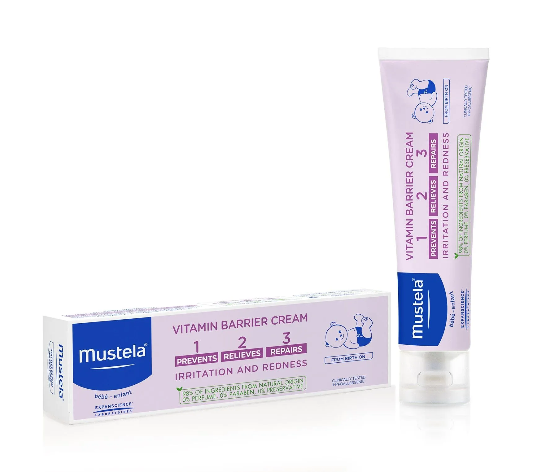 Vitamin Barrier crema iritatii scutec, 100 ml, Mustela