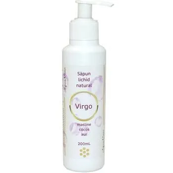 Sapun lichid natural cu aur coloidal Virgo, 200ml, Aghoras