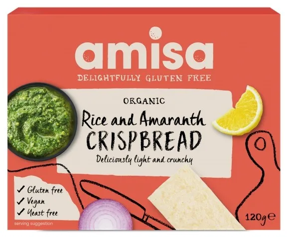 Crispbread painici orez si amaranth FG bio 120g (Amisa)