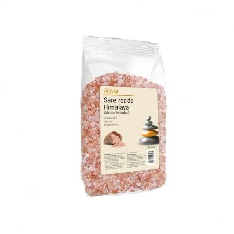 Alevia Sare roz de himalaya cristale neiodata, 500g