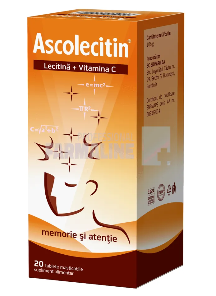 Biofarm Ascolecitin 20 tablete masticabile