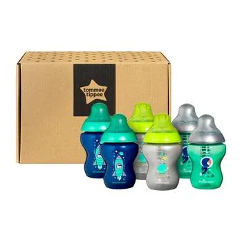 Set biberoane ONL Multicolor Baietei Haiosi 0 luni+, 6 x 260ml, Tommee Tippee