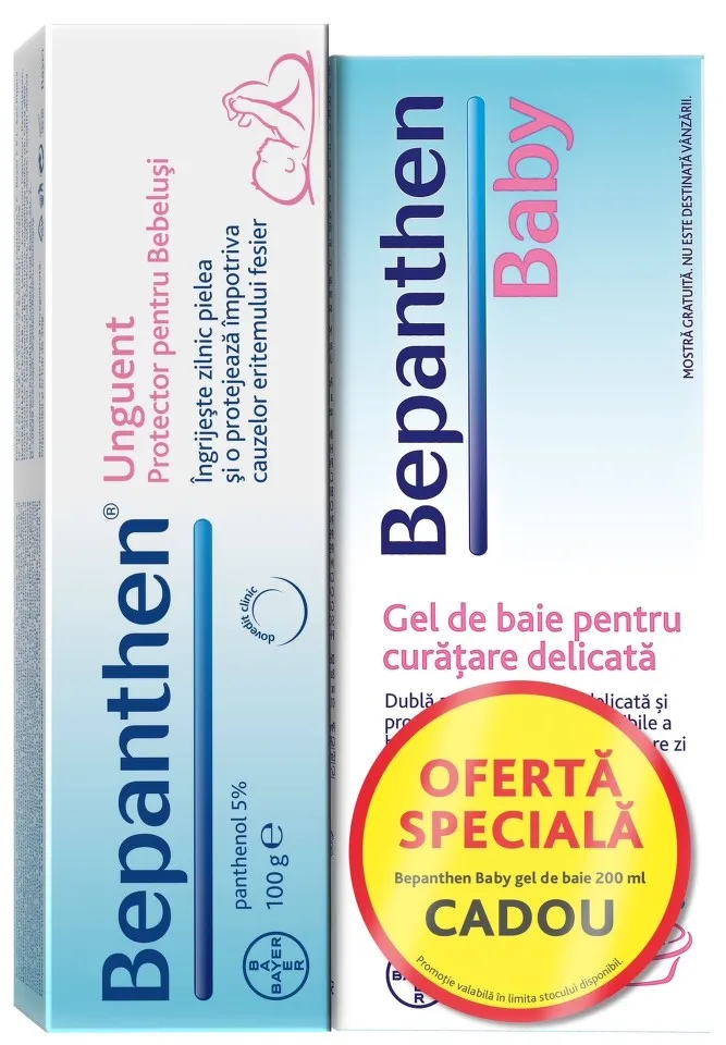 BEPANTHEN 5% UNGUENT 100G + BEPANTHEN BABY GEL BAIE 200ML CADOU