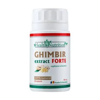 Ghimbir Extract Forte Natural, 60 capsule, Health Nutrition