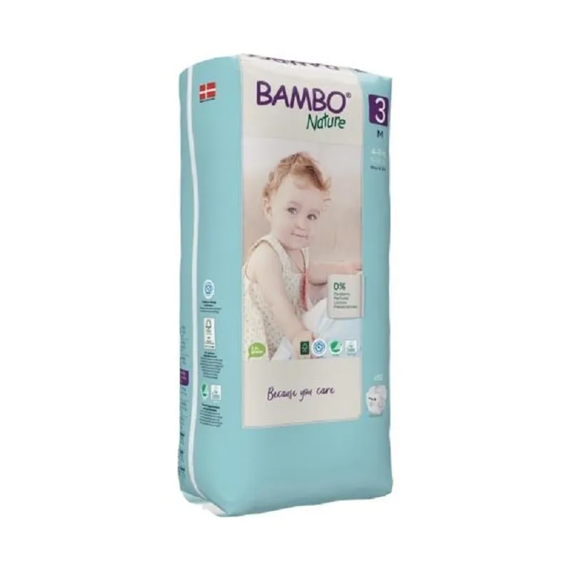 Scutece nr 3, 4-8 kg, 52 bucati, Bambo Nature