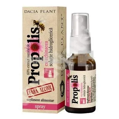 Extract Natural de Propolis si Echinacea fara alcool - solutie hidroglicerica 20 ml