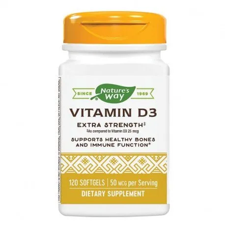 Secom Vitamin D3 2000UI, pentru sanatatea oaselor, 120 capsule