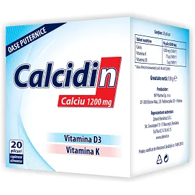 Calcidin + Vitamina D3 + Vitamina K 20 plicuri