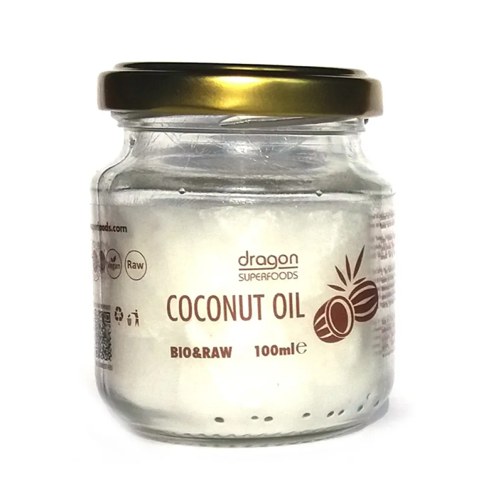 Ulei de cocos virgin presat la rece bio (100ml), Dragon Superfoods