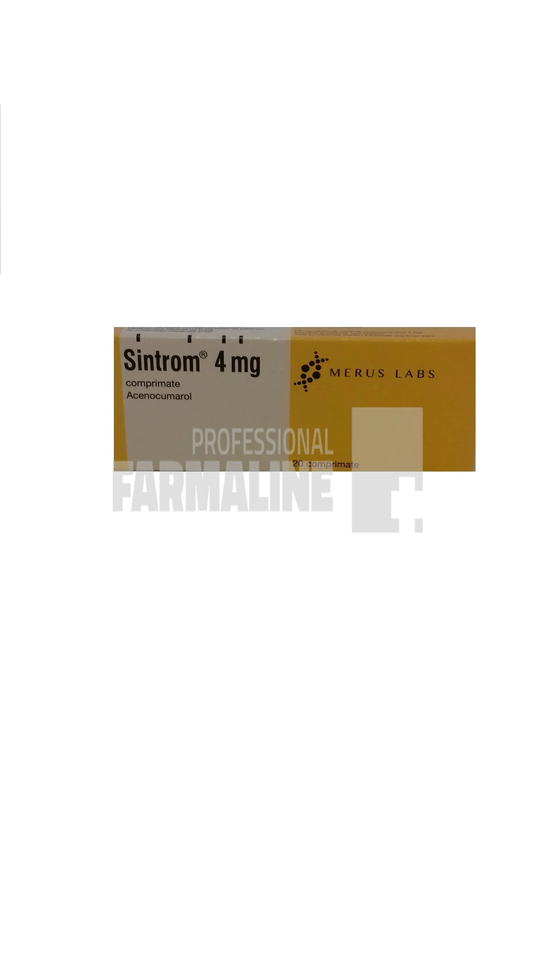 SINTROM 4 mg X 20 COMPR. 4mg MERUS LABS LUXCO II